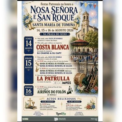 Tomi�o se prepara para tres d�as de fiesta en honor a Nosa Se�ora y San Roque