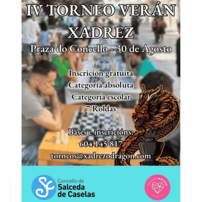 El ajedrez toma la Praza do Concello de Salceda este domingo 30 de agosto