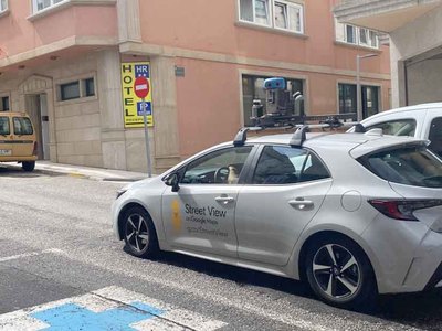 El coche de Google Street View recorre A Guarda para actualizar im�genes de sus calles