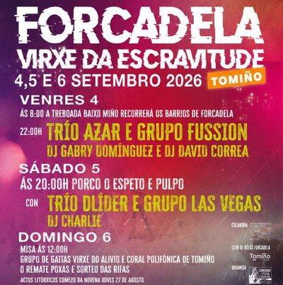 Forcadela celebra del 4 al 6 de septiembre las Festas da Virxe da Escravitude