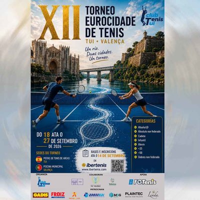 El XII Torneio Eurocidade de T�nis unir� Tui y Valen�a del 18 al 27 de septiembre