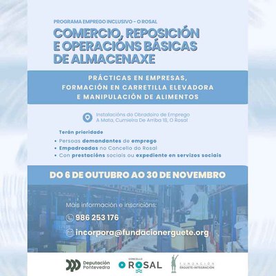 Abierta la inscripci�n para un curso gratuito de comercio y almacenaje en O Rosal