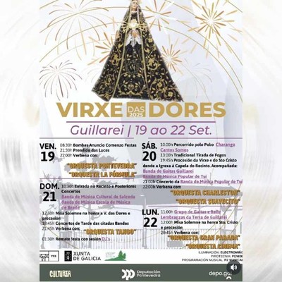 Guillarei celebra las Festas da Virxe das Dores del 19 al 22 de septiembre