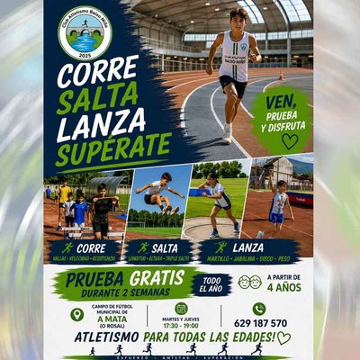 El Club Atletismo Baixo Mi�o anima a ni�os y ni�as a probar gratis este deporte en O Rosal