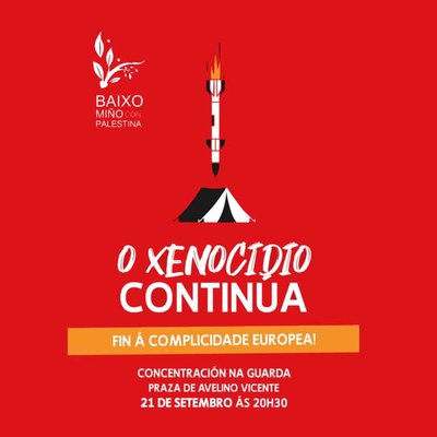 Nueva movilizaci�n por Palestina en A Guarda este lunes en la Praza Avelino Vicente