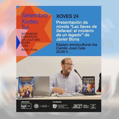 Javier Bona presenta este jueves en Tui el thriller hist�rico -Las llaves de Sefarad-