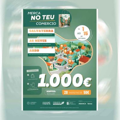 -Merca no teu comercio- sortea 1.000 euros entre los clientes del comercio local de Salvaterra, As Neves y Arbo