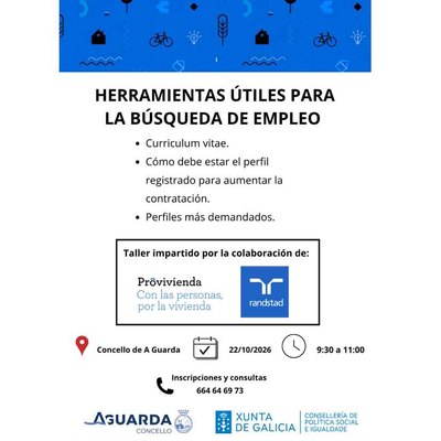 C�mo mejorar el curr�culum y encontrar trabajo: A Guarda ofrece una jornada formativa este jueves