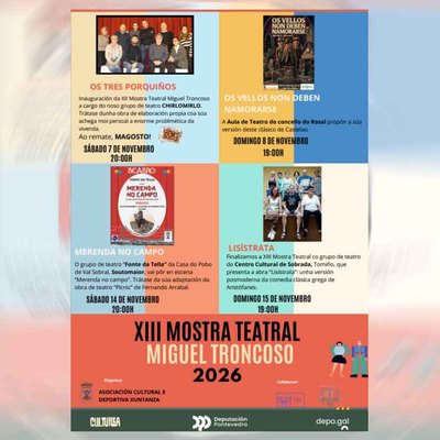 Randufe levanta el tel�n de la XIII Mostra Teatral Miguel Troncoso con cuatro funciones en noviembre