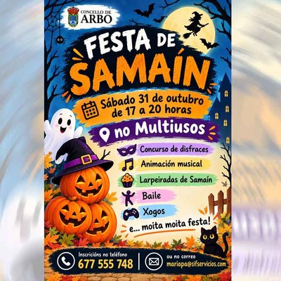 Arbo convierte su Centro Multiusos en una fiesta de Sama�n con actividades gratuitas para los m�s peque�os