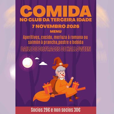 El Club da Terceira Idade de A Guarda organiza una comida especial con fiesta de Halloween