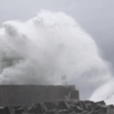 ESPECIAL - EL TEMPORAL DEJA GRANDES OLAS EN LA  COSTA DE A GUARDA - PONTEVEDRA