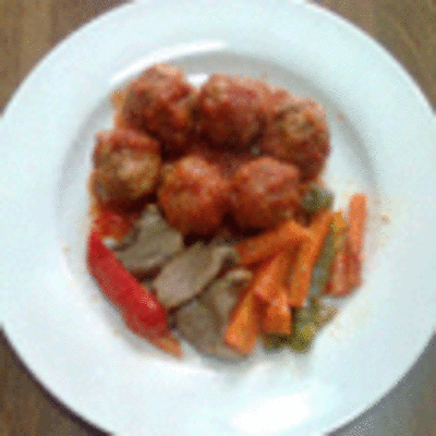 RECETA: ALBNDIGAS CON VERDURAS Y SETAS