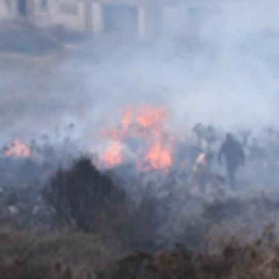 INCENDIO EN AS MARIAS EN EL TRMINO MUNICIPAL DE MOUGS EN OIA