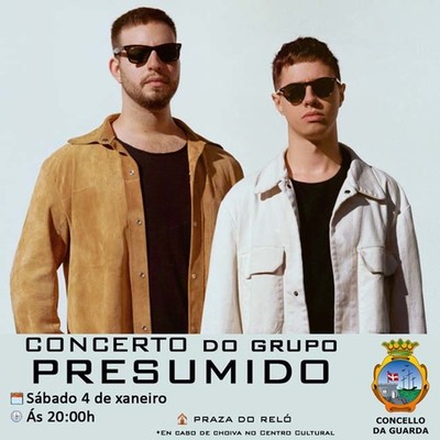 Concerto de Electro Pop a cargo do grupo Presumido este sábado na Guarda
