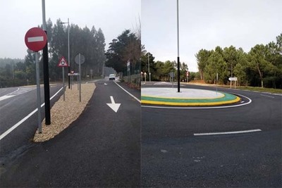 A Deputación de Pontevedra remata as obras de mellora da seguridade viaria na EP 3101 en Tomiño entre Tebra e Cristelos 