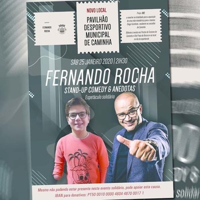 Espetáculo de Fernando Rocha transferido para o Pavilhão Desportivo Municipal de Caminha