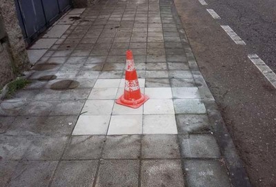 Remataron as obras de arranxo das beirarrúas na Po 404 entre Guillarei e Caldelas