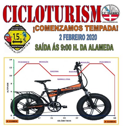 Salida del Club Ciclista Guardés este domingo 2 de febrero