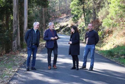Cores Tourís comproba o remate da obra de mellora do camiño Santa Comba a Loureza no Concello de Oia 