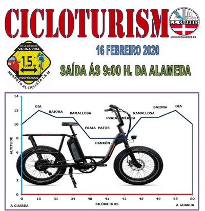 Salida del Club Ciclista Guardés este domingo 16 de febrero