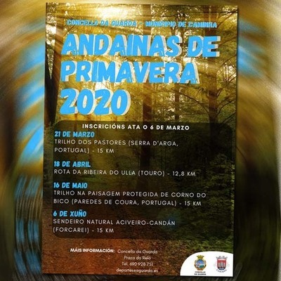 Novo calendario de Andainas de Primavera 2020 na Guarda