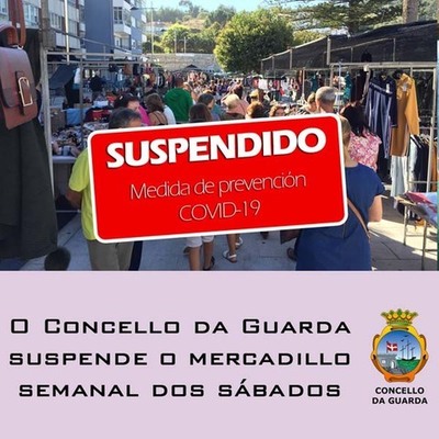 O Concello da Guarda suspende o mercadillo semanal dos sábados