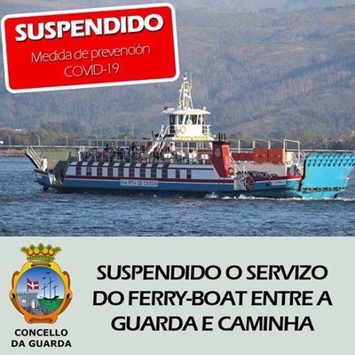 Suspensión do Servizo do Ferry Boat A Guarda - Caminha