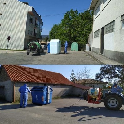 Tomiño desinfecta as zonas rurais ademais dos núcleos urbanos