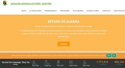 Sos Tomiño Baixo Miño pone en funcionamiento su página web