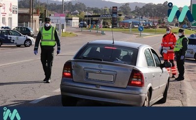 Desde este lunes se inició el reparto de mascarillas a conductores en el Baixo Miño