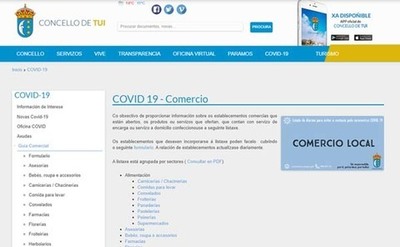 Preto de 70 establecementos conforman a listaxe do comercio local accesible en tui.gal