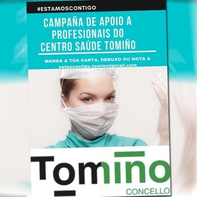 Tomiño impulsa a campaña -Estamos contigo- para agradecer a atención sanitaria do centro de saúde local