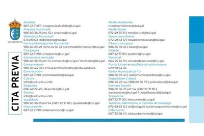 Dende o luns solicitarase cita previa para a atención presencial en todos os departamentos municipais