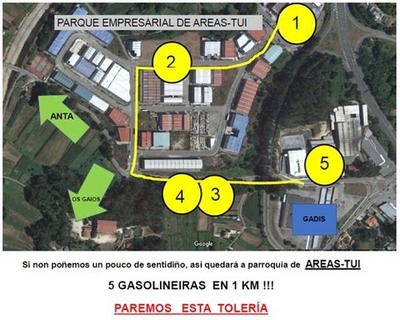 Os veciños de Areas rexeitan a apertura de novas gasolineiras na parroquia