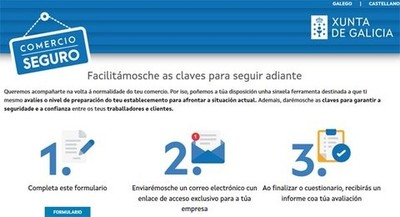 A Xunta crea unha plataforma de autodiagnóstico do comercio seguro de Galicia para establecimientos comerciales