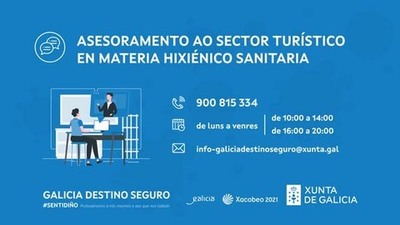 A Xunta habilita un teléfono gratuíto para resolver dúbidas do sector turístico sobre seguridade sanitaria 