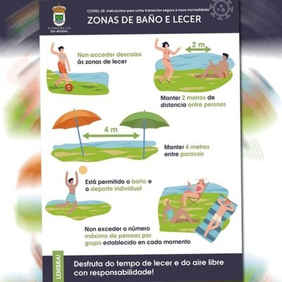 O Concello establece medidas de prevención nas zonas de baño e lecer do Rosal