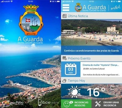 A Guarda conta cunha APP móbil con multitude de servizos e trámites en liña