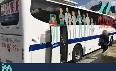 A unidade móbil de doazóns de sangue estará instalada na Guarda o venres 19 e sábado 20 de xuño en Tui