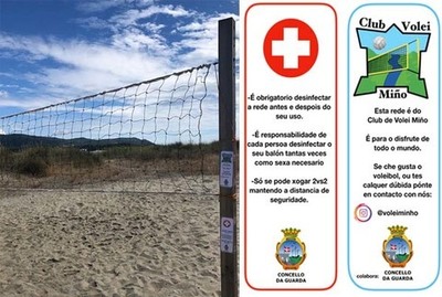 Habilitada unha pista de voleipraia na Lamiña