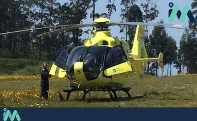 Un ciclista resulta ferido despois de caer da bicicleta na que circulaba no Rosal, en Pontevedra