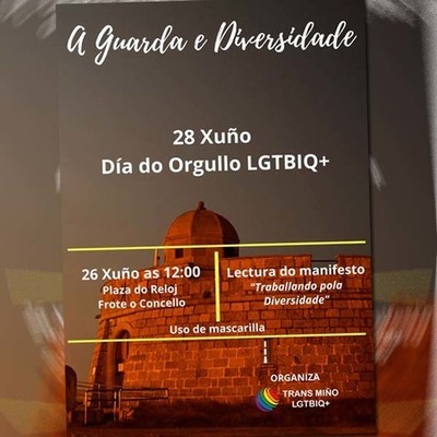 Trans Miño-LGTBIQ+ organiza unha serie de actividades polo día orgullo LGTBIQ+ baixo o lema ?A Guarda é diversidade-