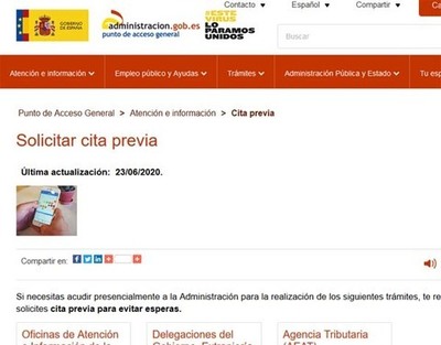 La Delegación del Gobierno en Galicia recuerda la necesidad de acudir con cita previa para realizar trámites presenciales en las oficinas de la Administración