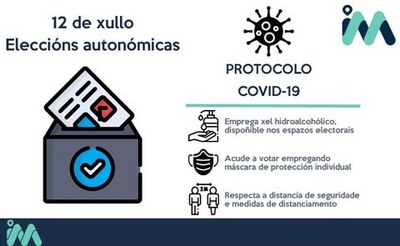 A Xunta supervisará na xornada electoral o cumprimento das medidas de prevención sanitarias fronte á covid-19