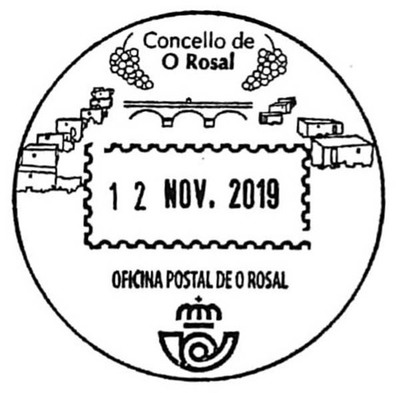 O Grupo Filatélico e Nusmismático Val do Rosal presenta a súa exposición sobre os cuños turísticos na Feira do Viño