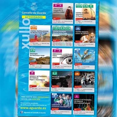 Continúa la programación de verano en A Guarda con cine, visitas guiadas, actividades en familia y mucho más