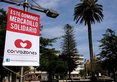Conrazones realiza este domingo un mercadillo solidario en la Alameda da Guarda