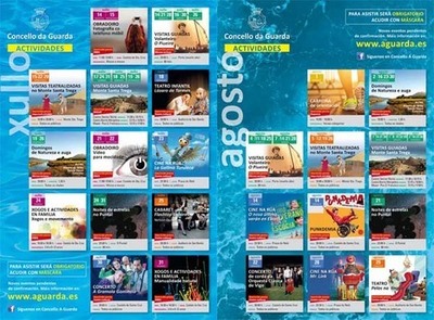 A Guarda da a benvida ao mes de agosto con música, visitas guiadas e moito máis