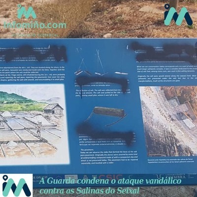 A Guarda condena o ataque vandálico contra as Salinas do Seixal
